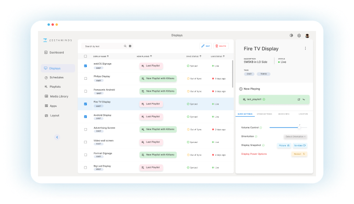 Display Management and Monitoring